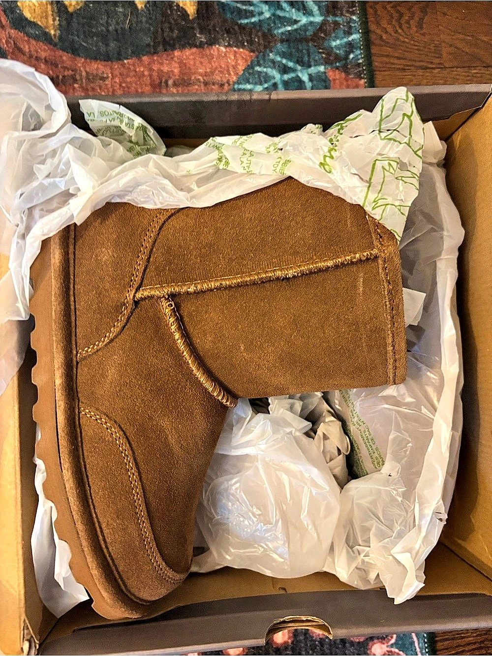 Bearpaw Bradley kids Brown US 1 NWT